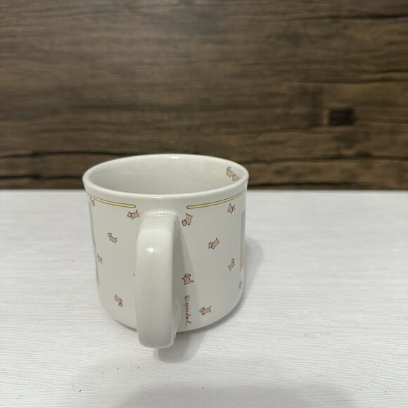 Vintage Michel & Company Ceramic A Childs Cup Mug Baby Boy Puppy Dog Keepsake - Picture 2 of 7